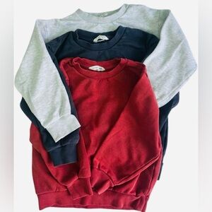 H&M kids 3-pack cotton sweatshirts